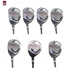 AGXGOLF Boys Magnum XS Series #3, 4, 5, 6, 7, 8 & 9 Hybrid Irons Set, Graphite w/Matching Head Covers; Left Hand